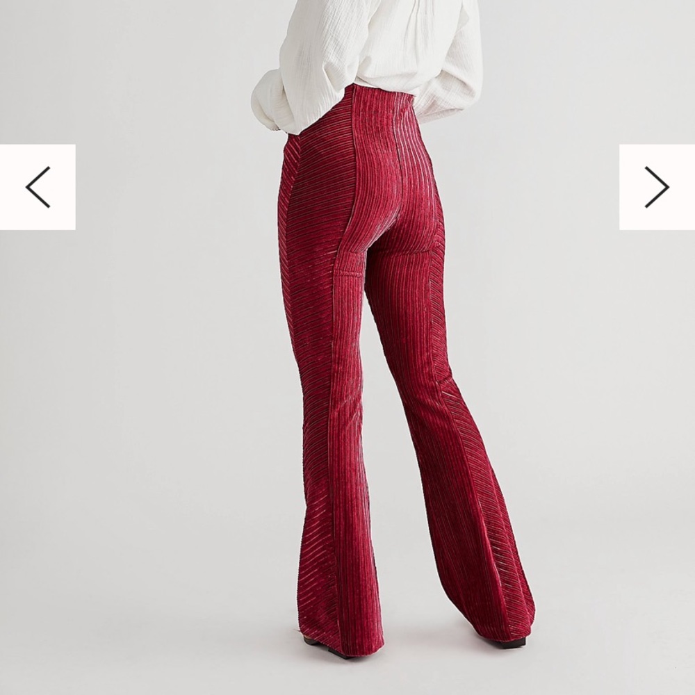 Slim Pull-On Velvet Flare Pants
